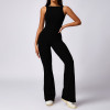 Custom Outdoor Sportswear | Women's flared bodysuit tights factory custom made fabric color summer