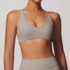 Custom Sports Bra Supplier | Customized matte high elastic double-sided sports bra private label