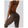 Athletic Wear Manufacture | Factory made solid color sports fitness yoga jumpsuit custom logo