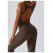 Athletic Wear Manufacture | Factory made solid color sports fitness yoga jumpsuit custom logo