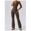Athletic Wear Manufacture | Factory made solid color sports fitness yoga jumpsuit custom logo