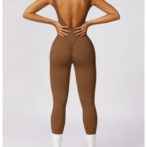 Custom Activewear | Factory Custom Women Seamless Yoga Bodysuit Custom Color Fabric Logo
