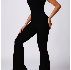 Custom Outdoor Sportswear | Women's flared bodysuit tights factory custom made fabric color summer