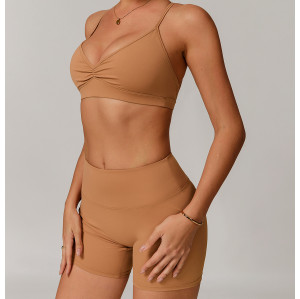 Custom Sports Bra Dealers | Wholesale back cross strap sexy bra custom solid color fabric logo