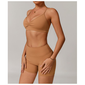 Custom Sports Bra Dealers | Wholesale back cross strap sexy bra custom solid color fabric logo