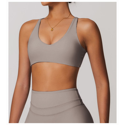 Custom Sports Bra Supplier | Customized matte high elastic double-sided sports bra private label