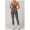 Custom sportswear for women | Womens Summer 2 Piece Outfits Linen Crop Tank Tops Leggings Yoga