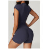 Custom high quality vest | Clothing quick dry yoga shorts spandex printed short sleeves for women
