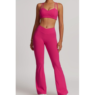 Custom Yoga Flare Leggings Set |Women Deep V Sports Bra Yoga Sets Workout Sets Stretchy Active Wear