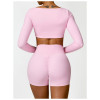 Custom Two Pieces Bra Sets |Custom Printing High Waist Speed Dry Women's Long-Sleeves