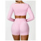 Custom Two Pieces Bra Sets |Custom Printing High Waist Speed Dry Women's Long-Sleeves