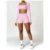 Custom Two Pieces Bra Sets |Custom Printing High Waist Speed Dry Women's Long-Sleeves