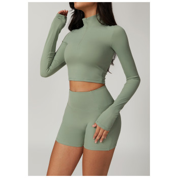 Custom Long Sleeve T Shirt | Plain Custom Printing Seamless Shorts Yoga Sexy T Shirts Long Sleeve