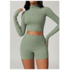 Custom Long Sleeve T Shirt | Plain Custom Printing Seamless Shorts Yoga Sexy T Shirts Long Sleeve