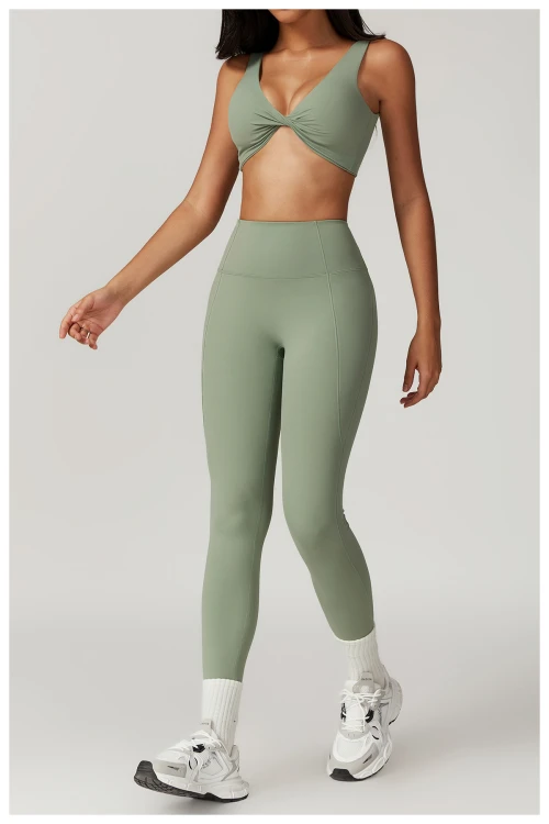 Custom gym yoga leggings set| Wholesale New Design Yoga Legging Fabric Autumn Active Wear