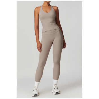 Custom Wholesale Yoga Sets|New Style Yoga Sets Tank Top Women Yoga Leggings For High Waist Leggings