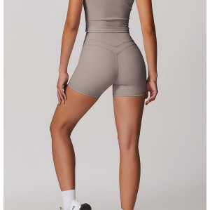 Custom Yoga T-shirt and Shorts| Custom Logo Crop Tops Women's T-Shirt Workout Fitness Leggings