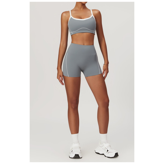 Custom Fitness Yoga Shorts Bra | Custom Private Label Butt Women's Luxury Gym Yoga Short Leggings