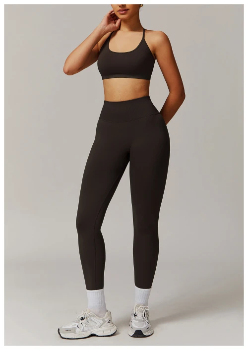 Custom Yoga Gym Legging  |Seamless Yoga Gym Set Back Bra High Waist Fitness Shorts Sportswear