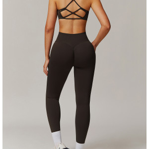 Custom Yoga Gym Legging  |Seamless Yoga Gym Set Back Bra High Waist Fitness Shorts Sportswear