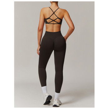 Custom Yoga Gym Legging  |Seamless Yoga Gym Set Back Bra High Waist Fitness Shorts Sportswear