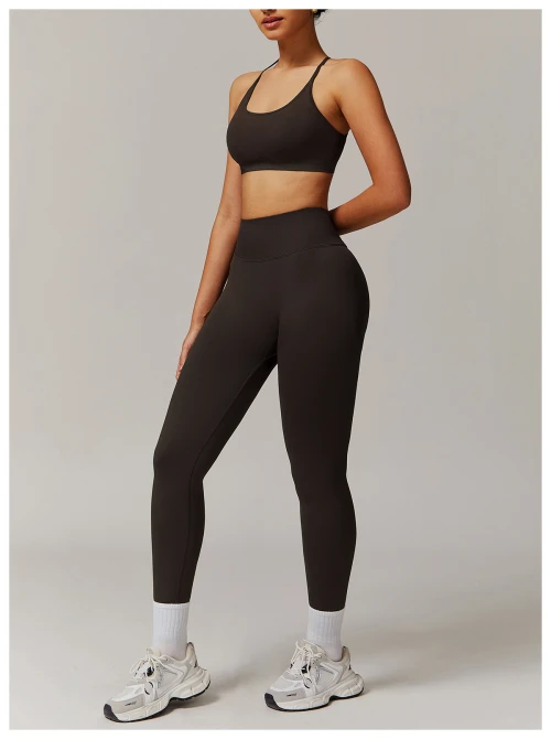 Custom Yoga Gym Legging  |Seamless Yoga Gym Set Back Bra High Waist Fitness Shorts Sportswear