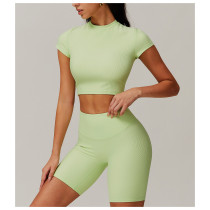 Custom Bright Color Yoga Top | Factory wholesale tights sports women custom fabric cropped top