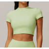 Custom Bright Color Yoga Top | Factory wholesale tights sports women custom fabric cropped top