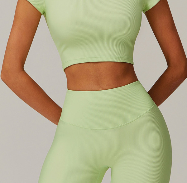 Custom Bright Color Yoga Top | Factory wholesale tights sports women custom fabric