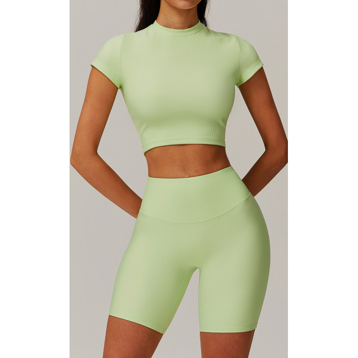 Custom Bright Color Yoga Top | Factory wholesale tights sports women custom fabric