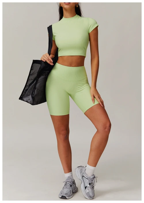Custom Bright Color Yoga Top | Factory wholesale tights sports women custom fabric cropped top
