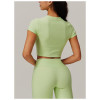 Custom Bright Color Yoga Top | Factory wholesale tights sports women custom fabric cropped top
