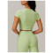 Custom Bright Color Yoga Top | Factory wholesale tights sports women custom fabric cropped top