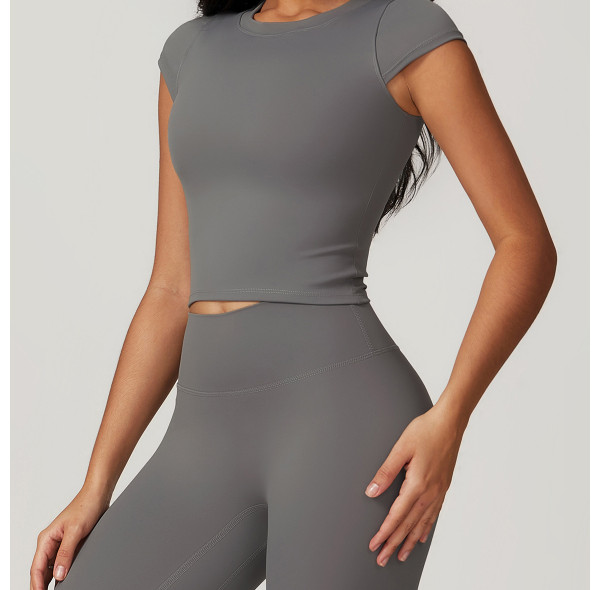Custom Yoga Sports Top | Factory private label custom tight spandex nylon tops