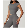 Custom Yoga Sports Top | Factory private label custom tight spandex nylon tops cropped top