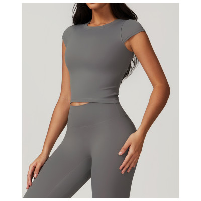 Custom Yoga Sports Top | Factory private label custom tight spandex nylon tops