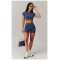 Custom Gold Foil Sports Vest | Custom high quality bodysuit factory wholesale cropped top
