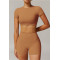 Custom Solid Color Bodysuit | Factory wholesale custom high-end short backless tops cropped top