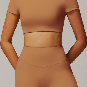 Custom Solid Color Bodysuit | Factory wholesale custom high-end short backless tops cropped top