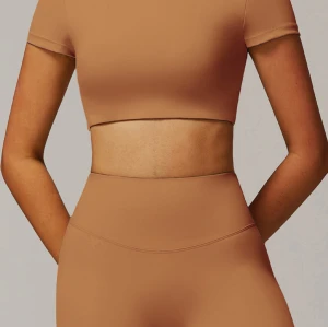 Custom Solid Color Bodysuit | Factory wholesale custom high-end short backless tops cropped top