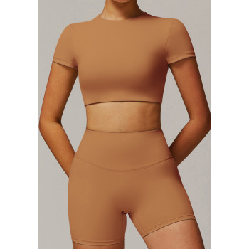 Custom Solid Color Bodysuit | Factory wholesale custom high-end short backless tops cropped top
