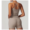 Custom Yoga Tops Vests | Factory customized back cross comfortable tight vest for women summer