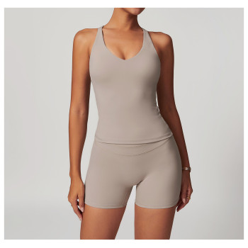 Custom Yoga Tops Vests | Factory customized back cross comfortable tight vest for women summer
