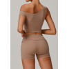 Custom Off-shoulder Top | Wholesale padded tops high quality yoga sports tops for women
