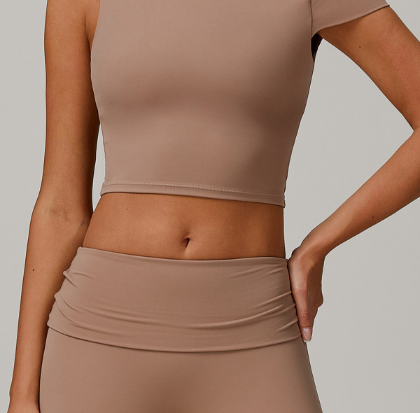 Custom Off-shoulder Top | Wholesale padded tops high quality yoga sports tops for women