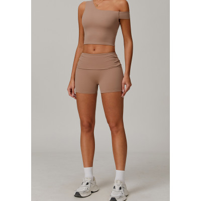 Custom Off-shoulder Top | Wholesale padded tops high quality yoga sports tops for women