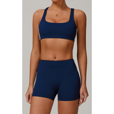 Sexy Fitness Bra Manufacture | Factory customized sports fitness stitching stripe bra for women summer