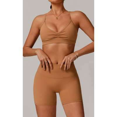 Custom Sexy Bra Top | Spaghetti strap sexy pleated women bra manufacturers custom logo