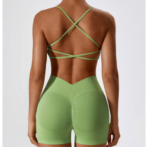 Custom Seamless Sports Bra | Factory seamless back cross sexy bra custom color logo