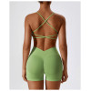 Custom Seamless Sports Bra | Factory seamless back cross sexy bra custom color logo